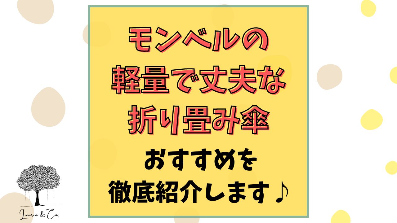 折り畳み傘のモンベル軽量丈夫２