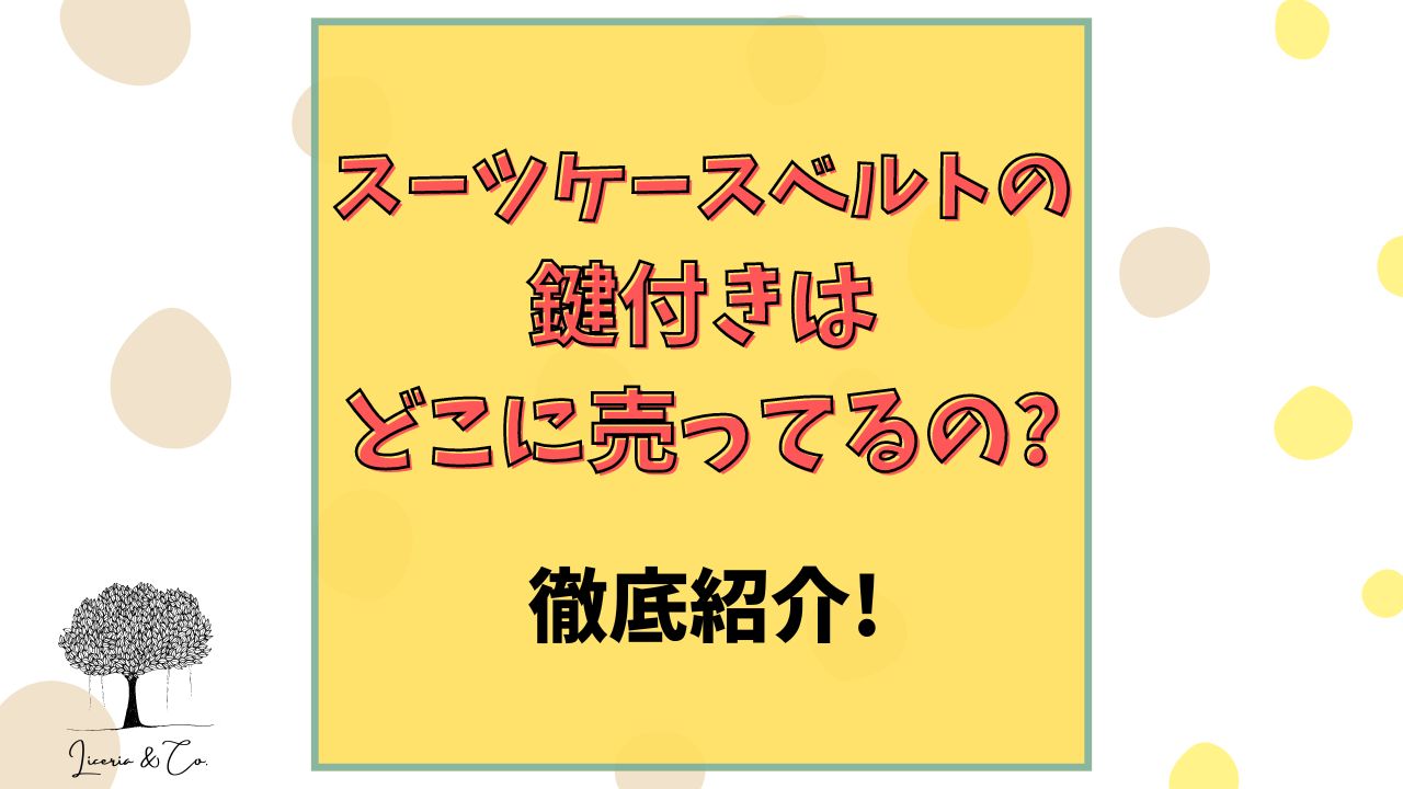 スーツケースベルト鍵付きどこに売っている