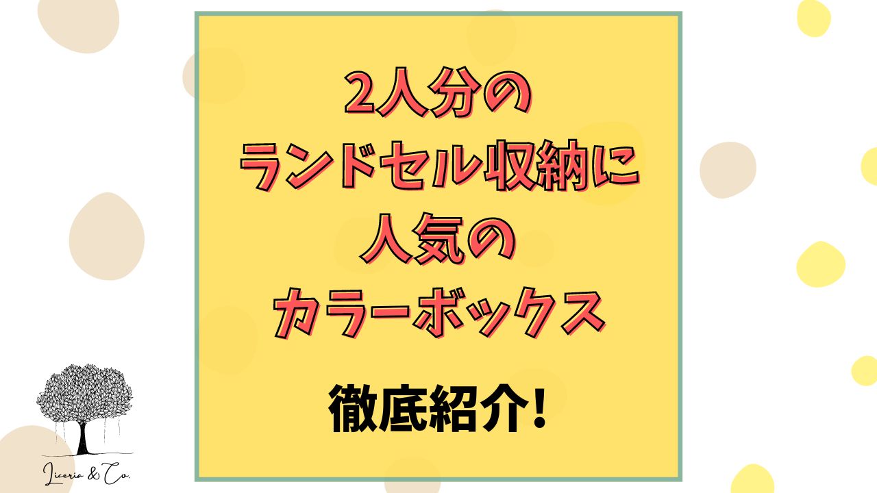 ランドセル収納2人分カラーボックス